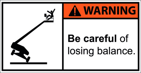 Beware of the cable car lifts in balance,Warning Sign