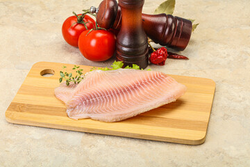 Raw tilapia fish for cooking
