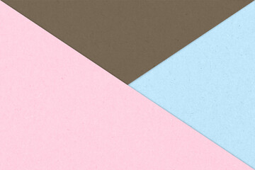 Kraft paper sheet overlap with pink, blue and brown colors for background