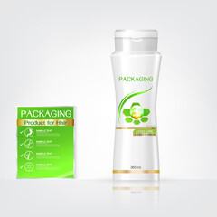 Packaging products Hair Care design, shampoo bottle templates on White background