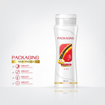 Packaging products Hair Care design, shampoo bottle templates on White background