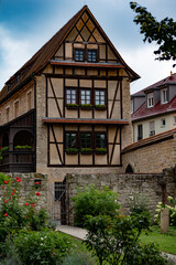 Fototapeta na wymiar Half timbered home in Erfurt, the capital and largest city in the state of Thuringia, central Germany.
