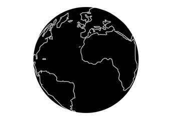 Icono del planeta Tierra sobre fondo blanco © Gabrieuskal