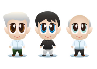 Fototapeta premium Chibiboys - Salary men