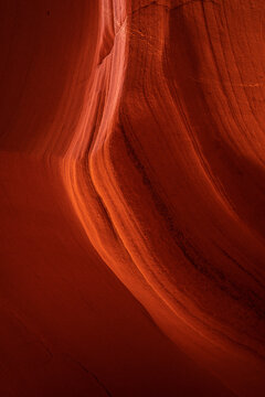 Abstract details of orange slot canyon wall, Antelope Canyon X, Page, Arizona, USA