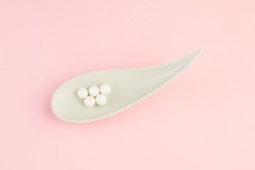 Pills in a beautiful bowl