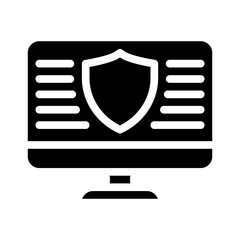 data security operating system glyph icon vector illustration