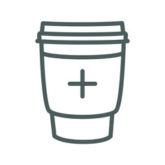 Coffee cup to go icon, Coffee to go line icon