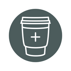 Coffee cup to go icon, Coffee to go line icon