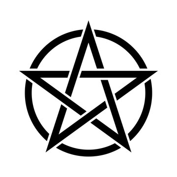 The Black Pentacle. Isolated Vector Illustration