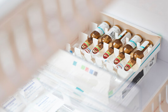 a package of drug ampoules