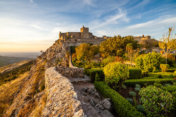 Obraz premium Medieval castle in Marvao at sunset, Portugal