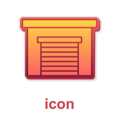 Gold Garage icon isolated on white background. Vector.