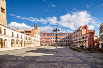 Obraz premium Plaza Alta square in old town of Badajoz, Extremadura, Spain