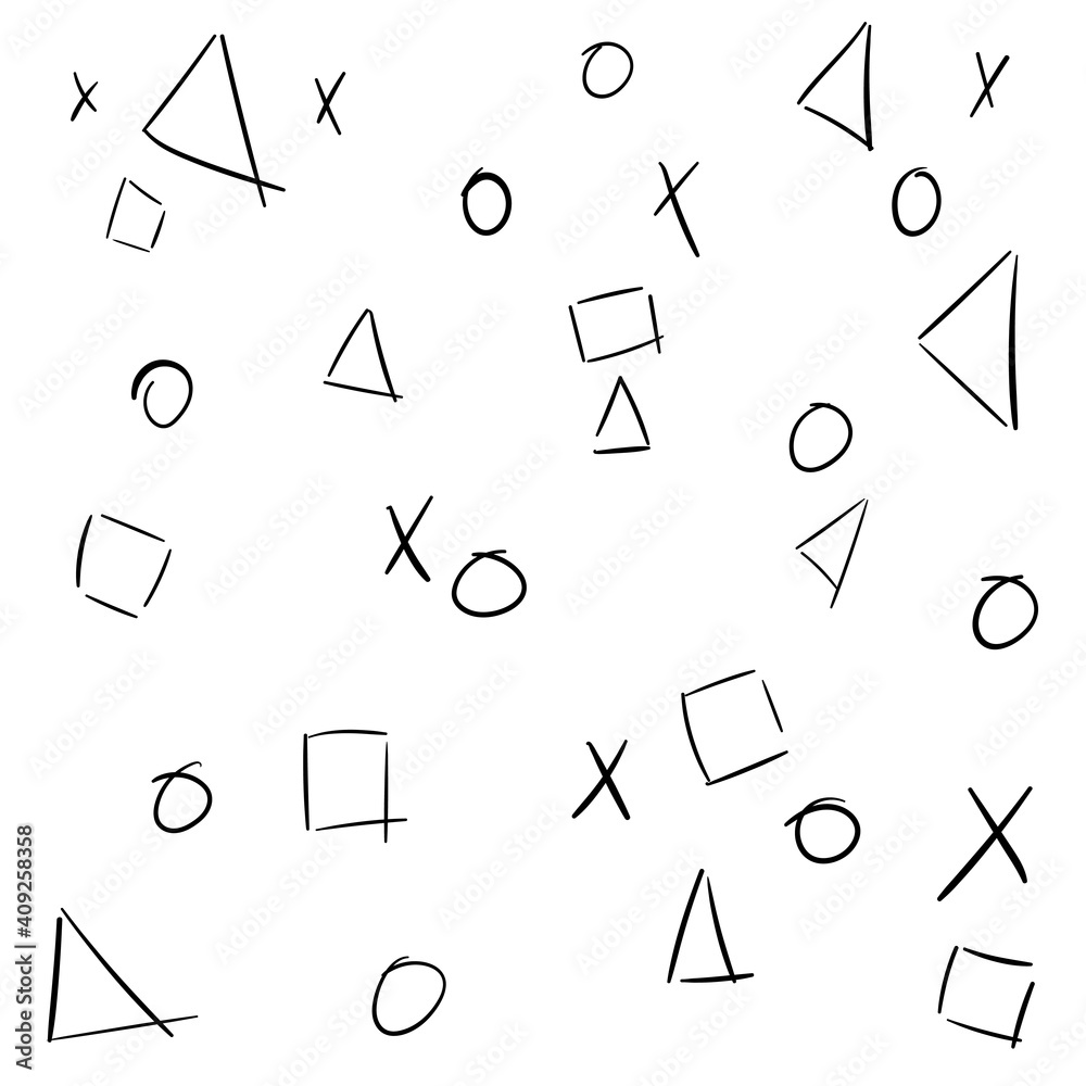 Poster Abstract shapes pattern. Background frames pattern.
