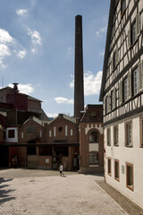 Fototapeta premium Alpirsbach brewery seen from the monastery (Germany)