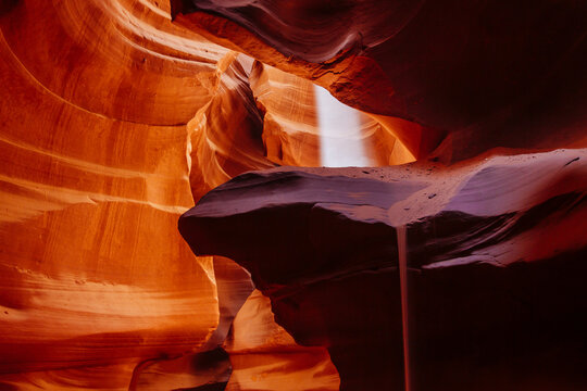 Landscape images of Antelope Canyon near Page, Arizona.