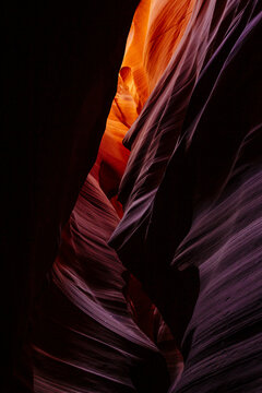 Landscape images of Antelope Canyon near Page, Arizona.