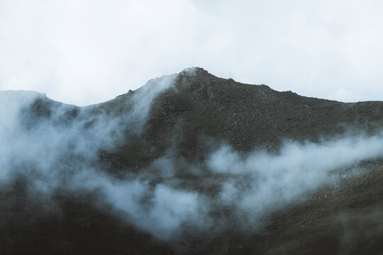 Storm Clouds On The Top Of Mountain
