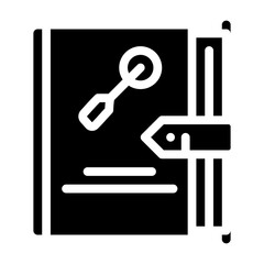 book magical literature glyph icon vector illustration