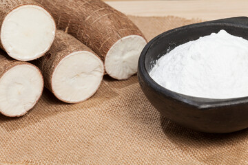Organic raw Cassava Root Starch - Manihot esculenta.