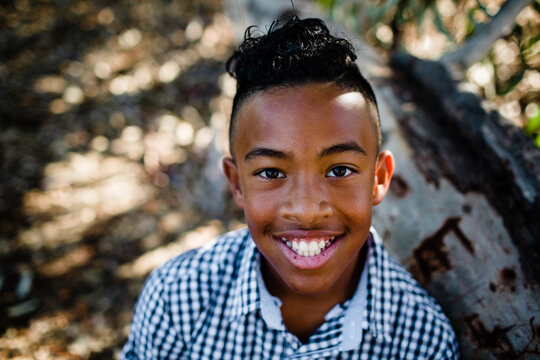 Young Boy Smiling for Camera at Park in Chula Vista