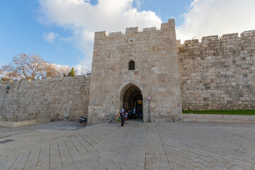 Herod's Gate in Jerusalem all so know as Sha'ar Hordos, Flower Gate, Sheep Gate  2021