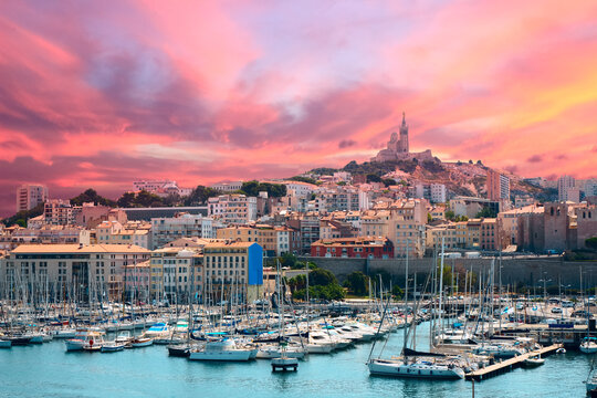 Early morning Marseille harbor