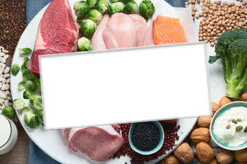 Collage of best high protein foods