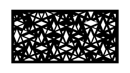 Abstract panel, screen,wall. Decorative vector screen for laser cutting. Template for interior partition, room divider, privacy fence. Modern cnc pattern