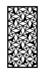 Geometric panel, screen, fence. Modern cnc pattern. Laser cutting template for interior partition, room divider, privacy fence
