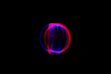 Red and Blue Orb on Black