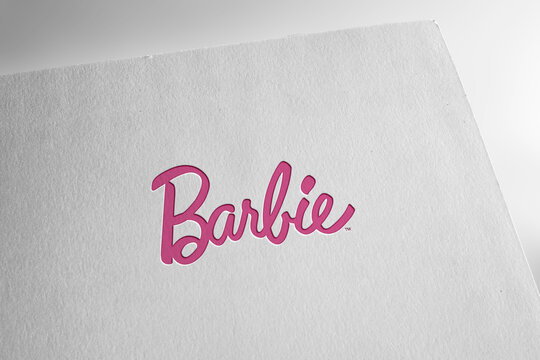 Barbie logo editorial illustrative, on screen
