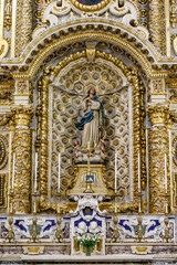 Fototapeta na wymiar Altar inside of the Lecce cathedral in Lecce, Apulia, Italy - Europe