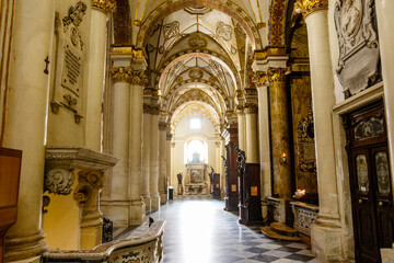 Obraz premium Rich decorated interior of the Lecce cathedral in Lecce, Apulia, Italy - Europe