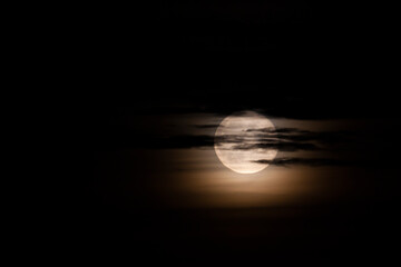 Dramatic moonlight at night