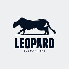Leopard modern mascot logo. Jaguar emblem design