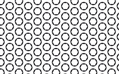 Black, beautiful, round camera diaphragm on white background, seamless texture. Pattern. illustration.