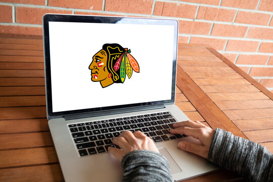 Chicago Blackhawks Logo Editorial Illustrative, On Screen