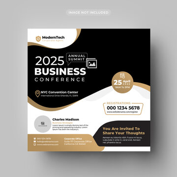 Business conference social media post & web banner