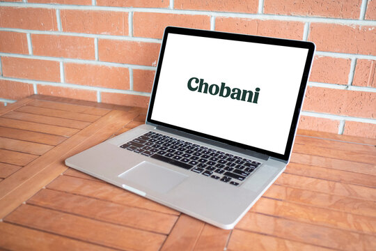 chobani logo editorial illustrative, on screen