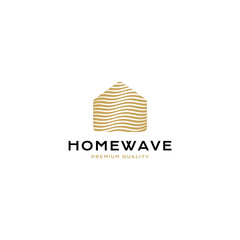 Home wave line logo design simple style good for your business