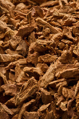Galangal spice macro close up