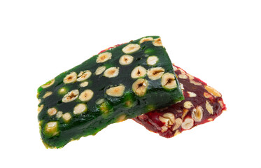 turkish marmalade with nuts isolated