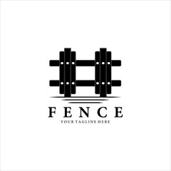 fence vintage vector logo illustration design
