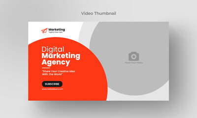 Thumbnail design for any videos. Editable video thumbnail and web banner for live workshop business template. Video cover photo for social media