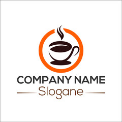 Coffee shop logo design template. Retro coffee emblem. Vector art.