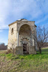 Obraz premium Sixteenth century Ottoman tomb of Hazar Baba (Hazar Baba Tyurbe) in village of Bogomil, Haskovo Region, Bulgaria