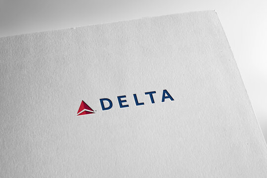 DELTA logo editorial illustrative, on screen