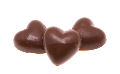 candy chocolate hearts isolated